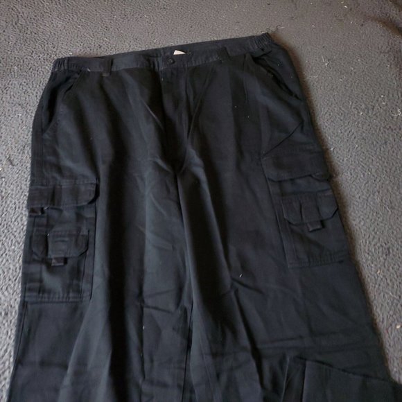 KingSize Pants Big Tall Mens Size 42 40L Black Cotton Chino Khaki - Picture 2 of 7